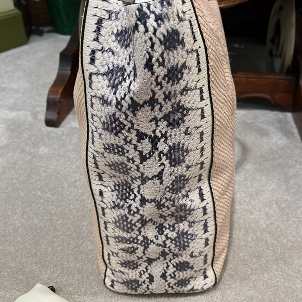 Euc Coach Madison Python And Embossed Leather Tote - image 3